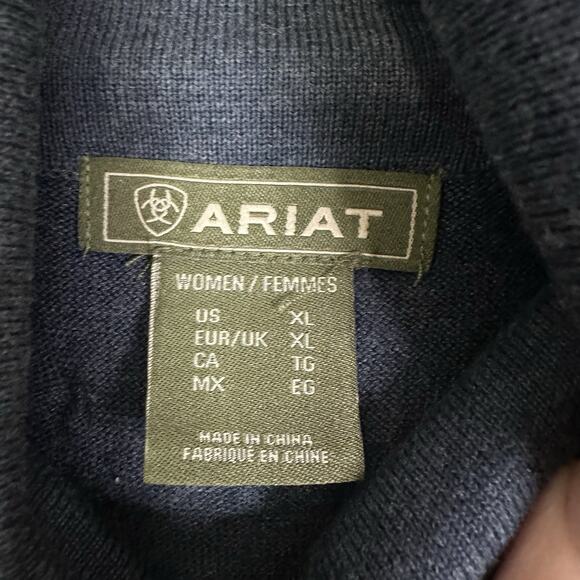 Ariat Double Turtleneck Lexi Sweater Women Sz XL Equestrian Cowgirl Western Soft - Picture 2 of 16
